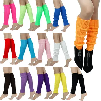 

Winter Leg Warmers Women Knee High Knit Boot Cuffs Cotton Solid Color Knee Sock Leg Warmers Been Warmers Long Socks Foot Warmers