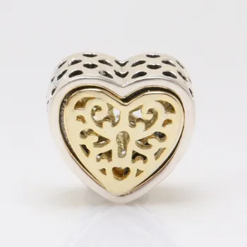 

Original 925 Sterling Silver Bead Creative Heart-shaped Beads Fit Pandora Women Bracelet & Necklace Diy Jewelry