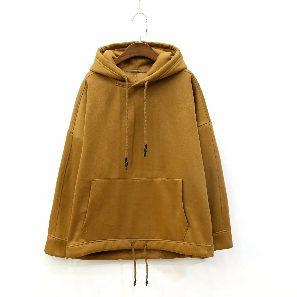 BTS oversize hoodie Sweatshirts hooded Cashmere loose kangaroo solid hooded fashion Women's hoodie tops plus size