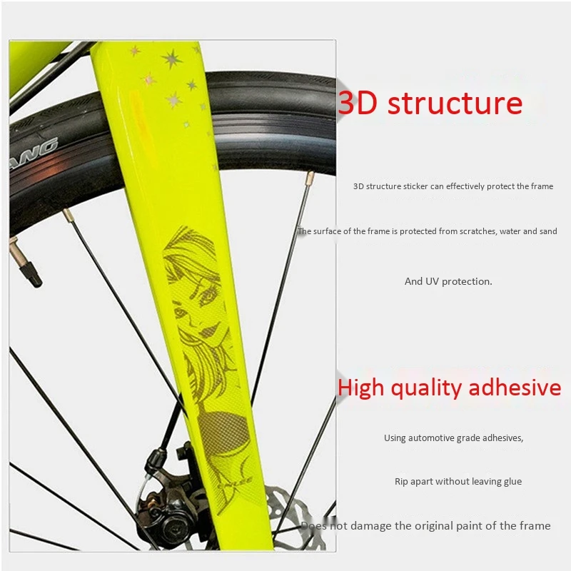 VXM 3D MTB велосипед стикер устойчивый к царапинам Защитная рамка съемный водостойкий стикер дорожный плакат с велосипедом Защитная крышка