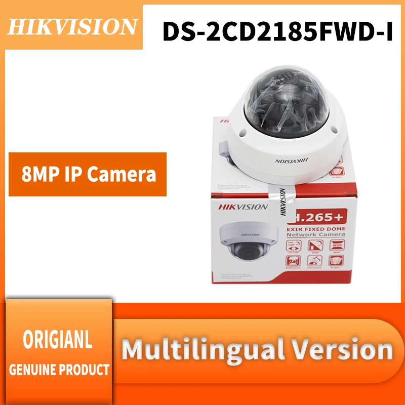 Hikvision Original DS-2CD2185FWD-I 4K/8MP IP-камера PoE Outdoor IP67 Dome Hik-Connect Security Cam со слотом для SD-карты |
