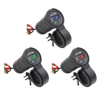 

Car And Motorcycle Voltmeter Modified Dc Voltmeter Led Digital Display With Fixed Plate 12-24V DC Input Voltge
