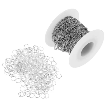 

300Pcs Open Jump Rings 4mm for Jewelry Making Findings Necklace Bracelet Stainless Steel Pendants Chain