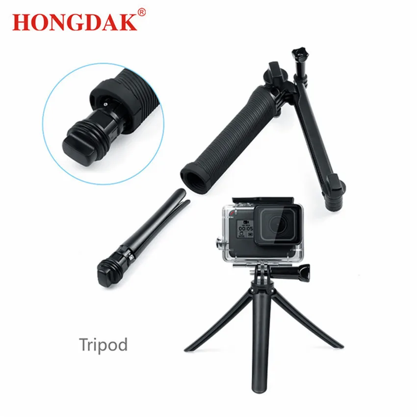 HONGDAK 3-х полосная палка для селфи Гибкая ручное держание монопод штатив-Трипод стойка для Gopro камера DJI