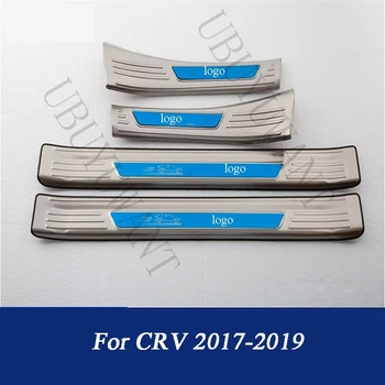 

For Honda CRV CR-V 2017 2018 2019 Welcome Pedal Door Sill Plate Stainless Steel Protect Trim Accessories Car Panel Step