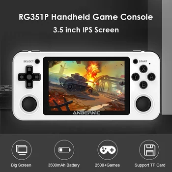 

Powkiddy RG351P Game Console 3.5 inch IPS 2500 Video Games Player System Vibration Motor Retro Handheld for PSP NDS N64