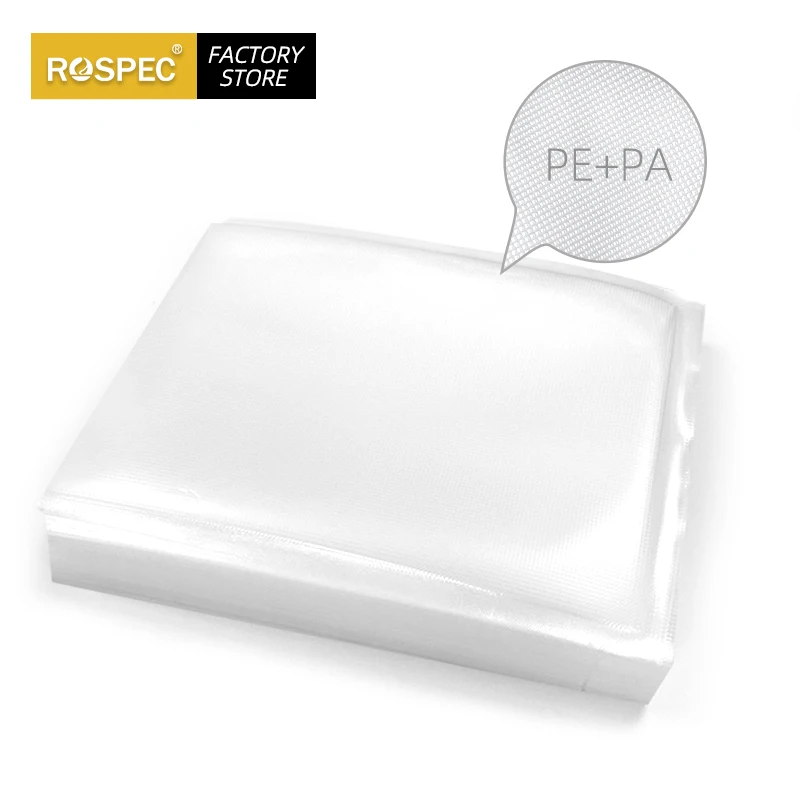 ROSPEC-bolsas de almacenamiento al vacío sin BPA para cocina, sellador al vacío de alimentos secos y húmedos, para conservación de alimentos frescos, 20x25
