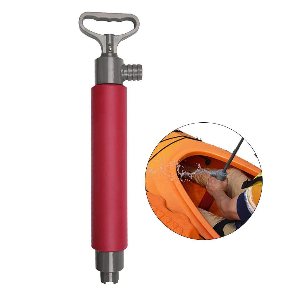 46 см 400 мл ручной насос противоскользящий для выживания водный спортивный Трюмный Аксессуары морские плавающие инструменты безопасный спасательный портативный Пластиковый каяк - Цвет: Красный