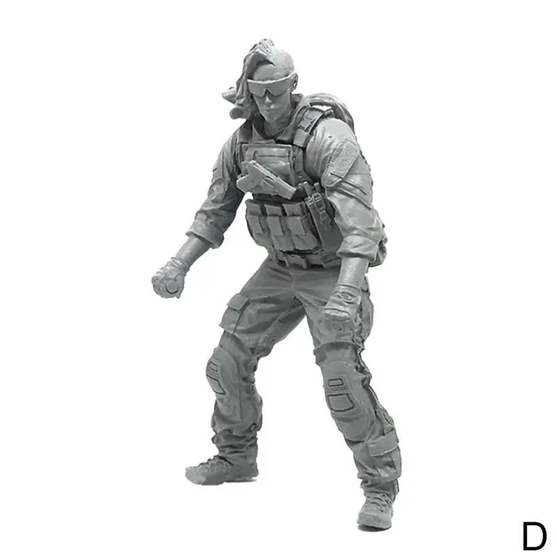1/35 смоляная фигурка спецназа Синий Дьявол солдат-Смола Модель LJH01-01 - Цвет: LJH-04