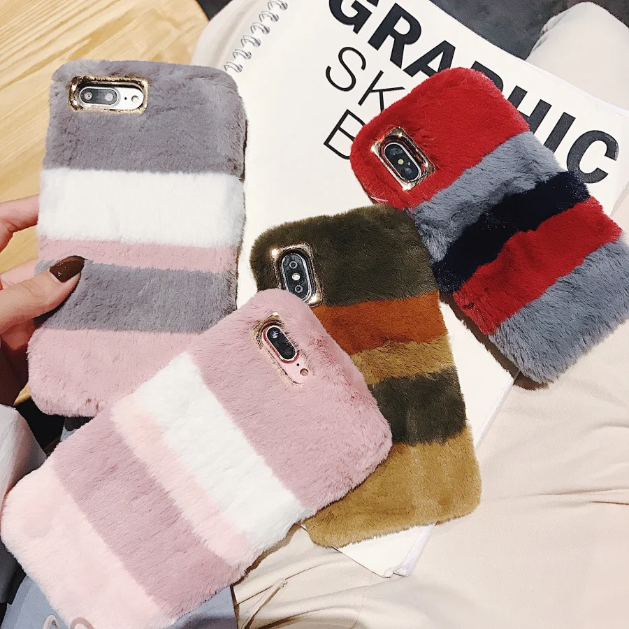 

Furry Fur Case for Xiaomi Redmi Note 4 4x 3 5A Prime S2 Y2 Redmi 6 Pro Mi A2 Lite 6X 5X A1 CC9 CC9E K20 Pro Rabbit Case Cover