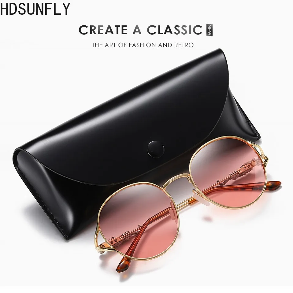 HDSUNFLY дизайн Сверхлегкий сплав поляризационные женские очки для вождения Круглый Стиль Солнцезащитные очки женские очки UV400 Gafas De Sol
