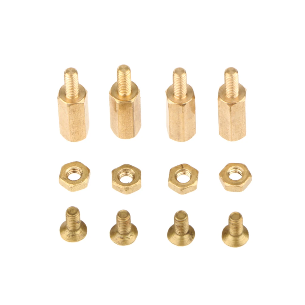 

4 Sets Hex Brass Cylinder & Screw & Nut Kits For Raspberry Pi 2/3