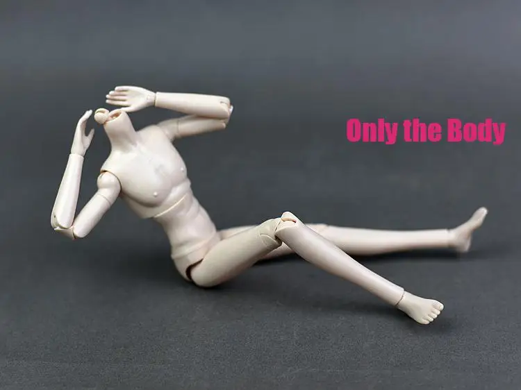 1/6 Nude Male Doll 20 Joint Flexible Body BJD Boy Prince Long White Black Hair Boyfriend DIY 31cm Doll