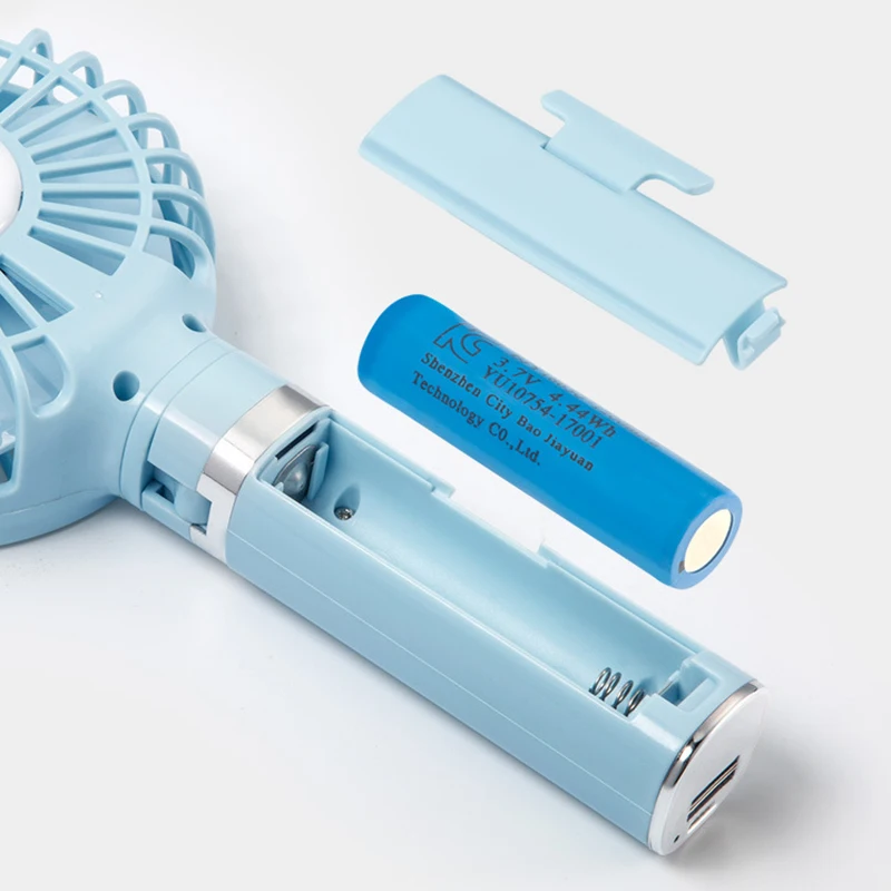 ABRA-портативный складной usb-вентилятор со светодиодной подсветкой 3 скоростной Регулируемый кулер мини-вентилятор Удобный маленький