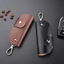 Мужская кожаная сумка для ключей простая Большая объемная сумка для ключей из воловьей кожи мужская практичная в Корейском стиле в настоящее время доступна поставка