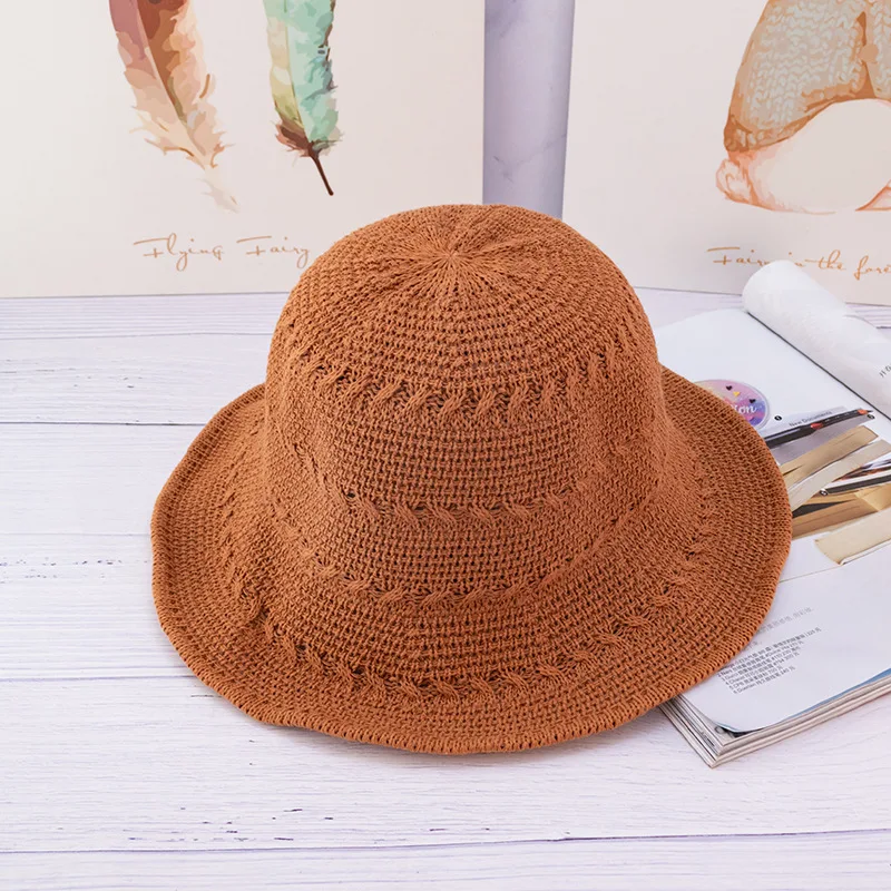 Brand New Winter knitted bucket Hats Winter Bucket Hat For Women Girl Fashion Solid Thickened Soft Warm Fishing Cap Outdoor Lady