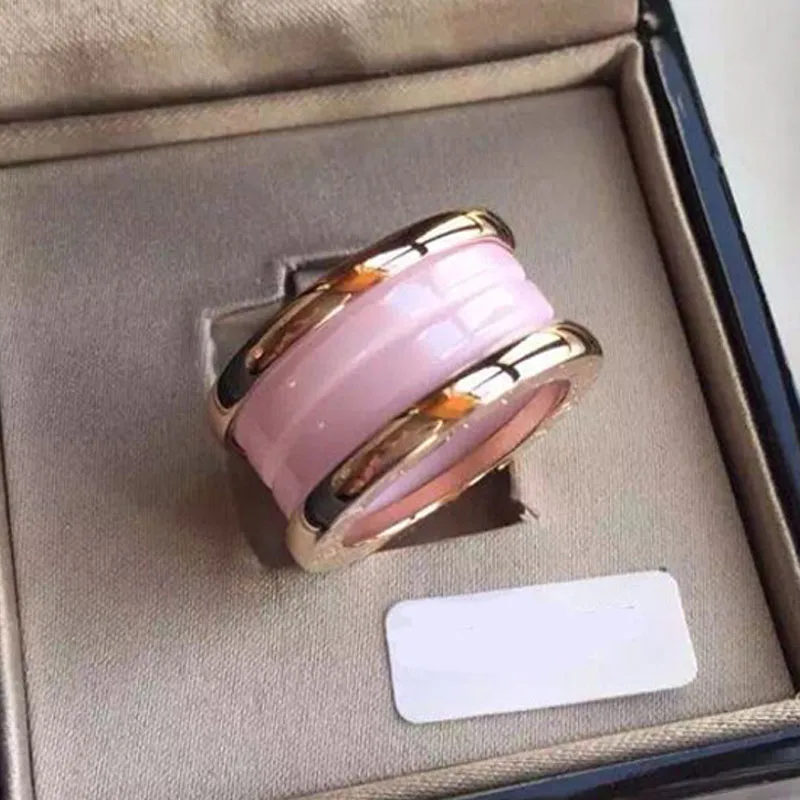 Горячее предложение, Осеннее женское кольцо с розовой керамической нитью, широкая версия кольца из титановой стали, роскошный подарок из нержавеющей стали