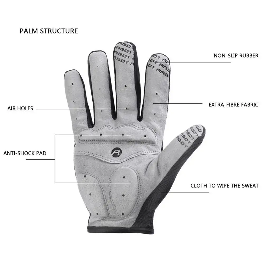 1 Pair Cycling Touch Screen Gloves Anti-skid Sun-proof High Temperature Resistance For Bicycle Mountain Road Bike Warm Outdoor