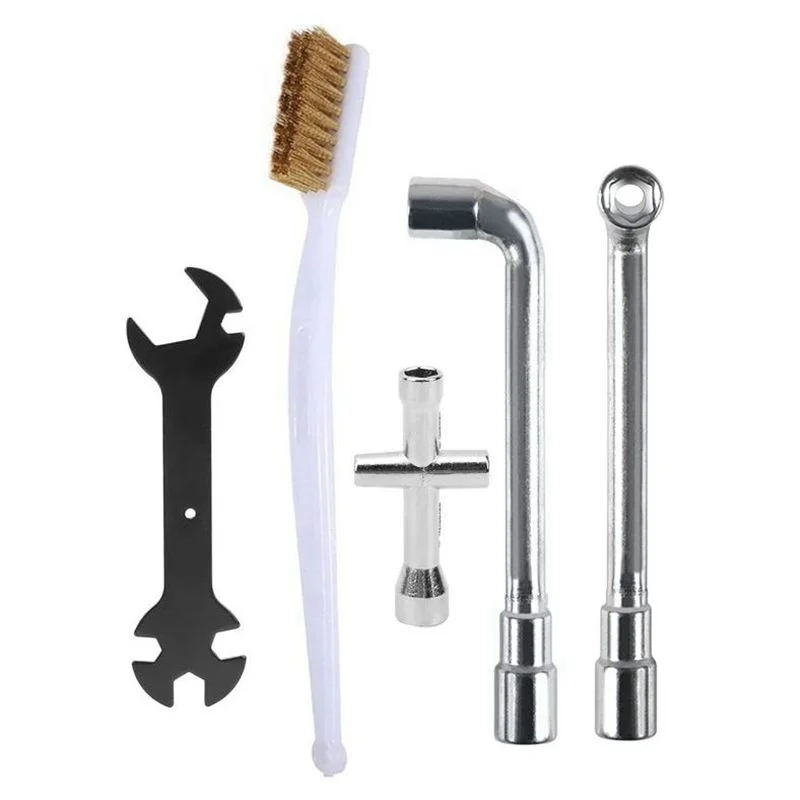 

5PCS 3D Printer Parts 5 In 1 MK8/10 Wrench + Mini Cross Socket + Nozzle Brush +6/7mm L Spanner for Ender 3 E3D Tools Accessories
