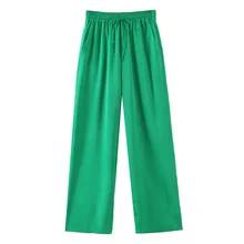 

Wide Leg Pants For Women Casual High Waist New Fashion Loose Long Pants Pocket Pant Trousers Femme
