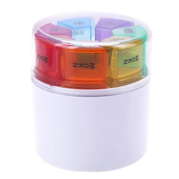 

7 Day Style Pill Medicine Kit Tablet Pillbox Dispenser Organizer Case Pill Box Multicolor Container Daily Pills Holder Case