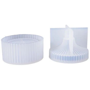 

Round Stripe Storage Jewelry Box DIY Crystal Epoxy Resin Mold Silicone Storage Box Mold Jewelry Making Tools
