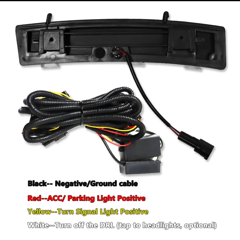  High Power Switchback White/Amber LED Front Bumper Reflector Daytime Running Lights w/Turn Signal F - 4000464321457