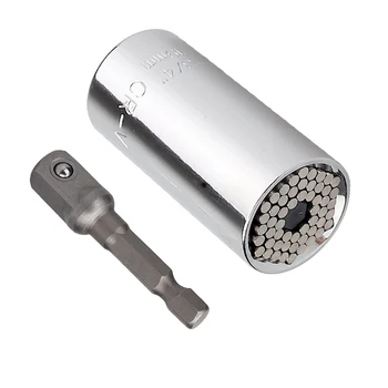 

Torque Wrench Universal Sleeve Head Set Magic Socket Sleeve 7-19mm Spanner Key Gator Grip Multi Hand Tools Cr-v Material