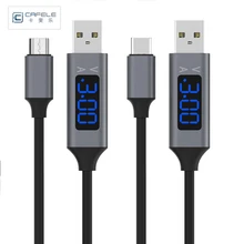 Кабель type C Micro USB кабель для зарядки данных светодиодный цифровой дисплей напряжения и тока USB для samsung Xiaomi LG Android телефонный кабель