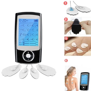 

16Modes Dual Output Body Massage Therapy Electric EMS Muscle Stimulator Unit Electronic Pulse Physiotherapy Massager Health Care