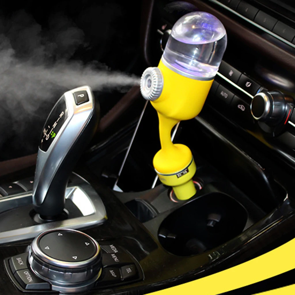 Portable Mini Car Air Humidifier Diffuser Essential Oil Aroma Mist Purifier Ultrasonic Humidifier Aroma Essential Oil Diffuser