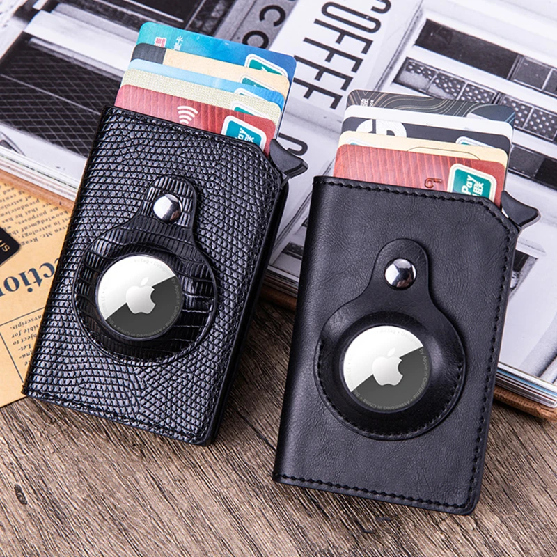 

Apple Airtag Wallet PU Leather AirTag Case RFID Multifunctional Wallet Airtags Card Holder Anti-lost Protective Airtags Cover
