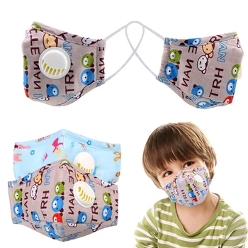 

LEEPEE 1Pc Anti Dust Kids Mouth Mask with 1 Filter Anti-Pollution PM2.5 Breathing Valve Kids Cotton Mouth Face Mask