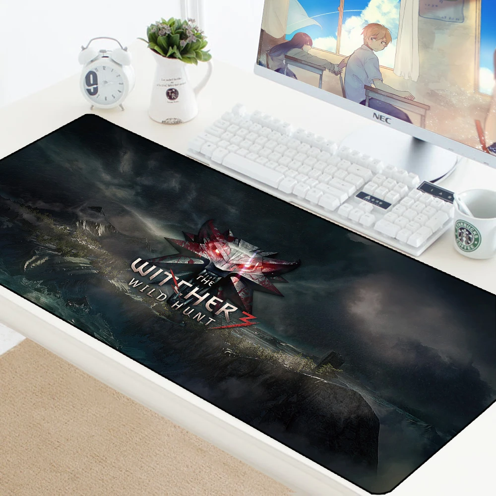 

Witcher 3 Mouse Pad Large Gaming Locking Edge Mousepad Gamer Keyboard Mouse Mat Speed Version for Dota2 CS GO Washable DIY Pads