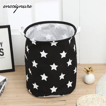 

Dirty Clothes Basket Laundry Basket Cotton Linen Waterproof PE Coating Storage Basket Sundries Storage Box корзина для белья