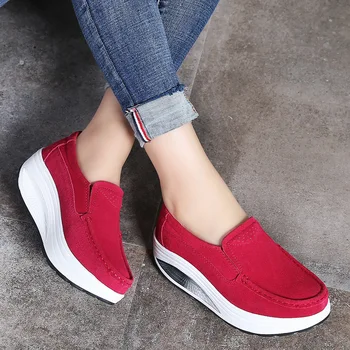 

2020 Autumn Women's Shoes Ladies Flat Platform Shoes Fashion Casual Shoes For Women Platform shoes peas shoes