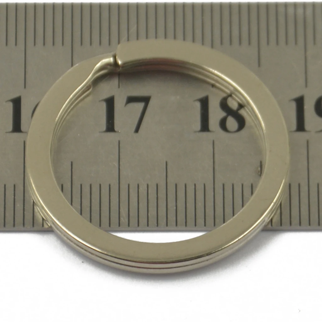 12pcs Round Flat Key Chain Rings Metal Split Ring for Home Car Keys Organization 28mm