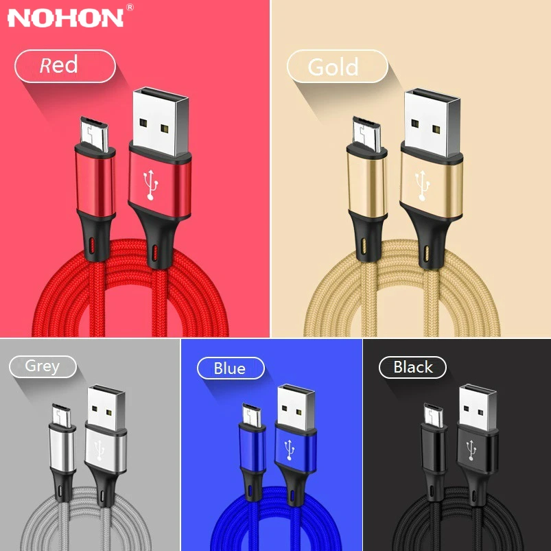 NOHON USB телефонный кабель для iPhone 11 Pro Max XS XR type C Micro usb кабель для зарядки и передачи данных для samsung Android 0,25 м 1 м 1,5 м 2 м 3 м