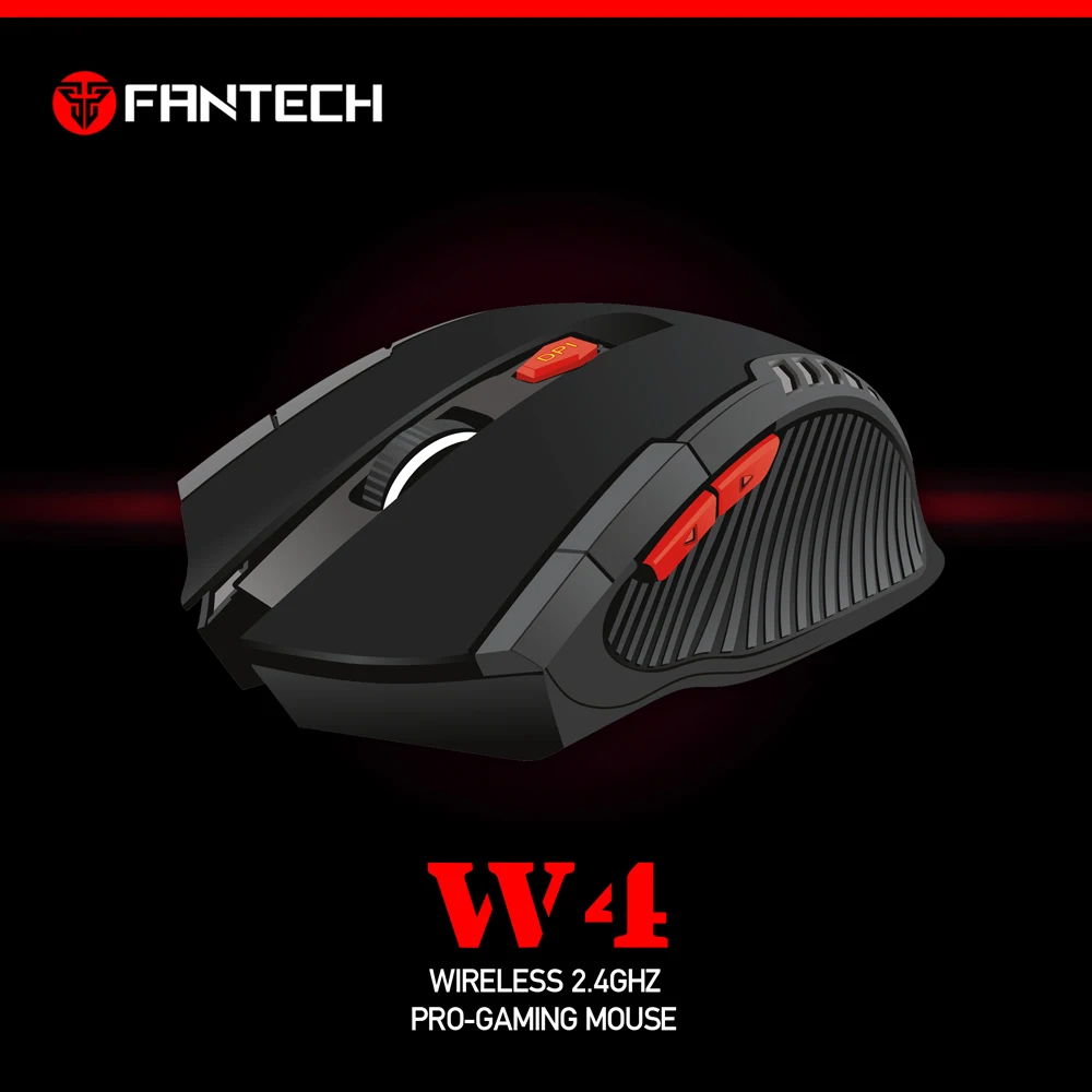 Беспроводная мышь FANTECH W4 2 4G игровая 2000DPI 6 кнопок 10 м WiFi диапазон эргономичная для