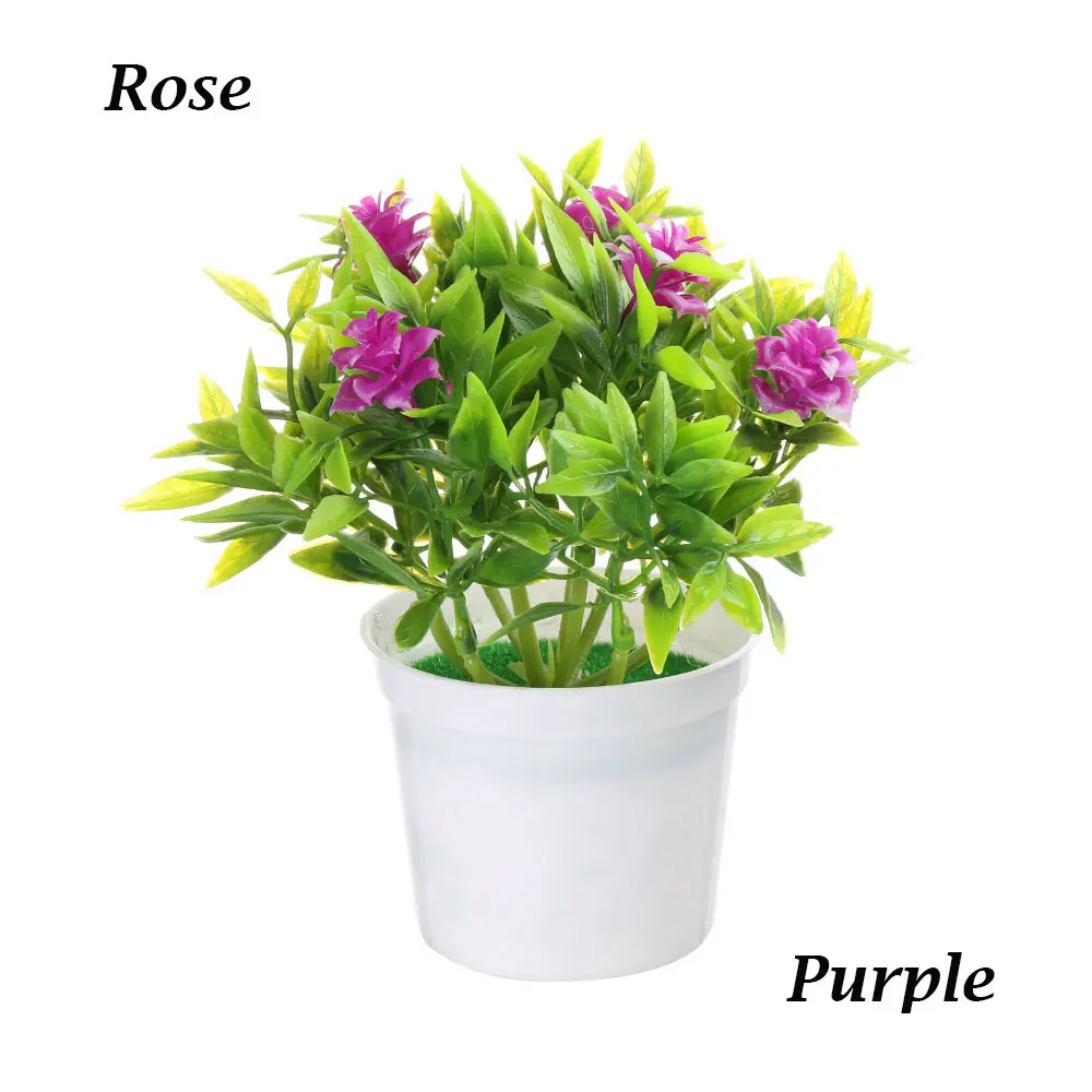 rose-purple Свадебные реквизиты для фотосъемки вечерние настольные орнаменты реалистичные растения Моделирование цветок горшечные украшения для дома - Цвет: rose-purple