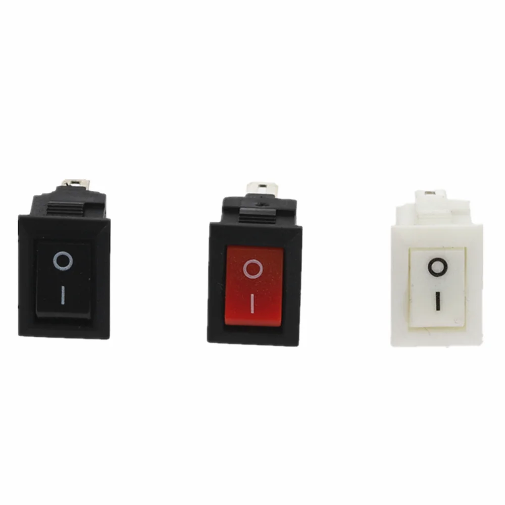KCD1 2piin автомобильный кулисный переключатель для лодки 6A/10A 250V/125V AC красный желтый