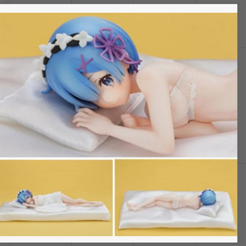 

Anime Re:Life In A Different World From Zero Rem Action Figure Sleeping Position PVC 22cm Collection Model Dolls Toys for Gifts