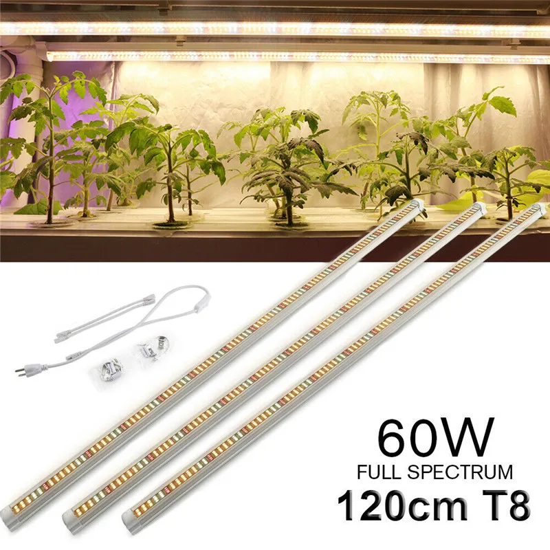 50CM Full Spectrum Led Grow Light Bar Tube Lamp Bulb Fr Hydroponics Indoor Plant 