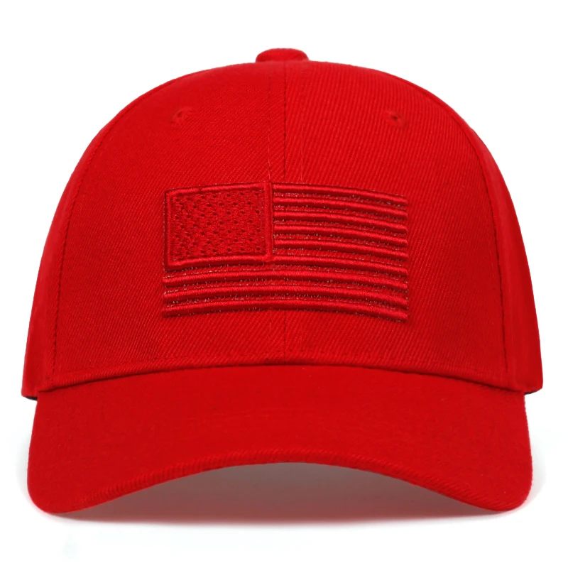 High Quality USA Flag Baseball Cap Men Women Eagle Snapback Dad Hat Bone Outdoor Casual Sun Golf Hat Trucker Snapback Cap Gorras - Цвет: Красный
