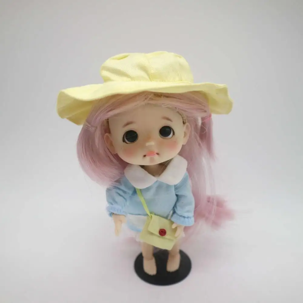 ANN OB11 кукла ручной работы на заказ 1/8 BJD куклы OB - Цвет: doll in wig dress 2
