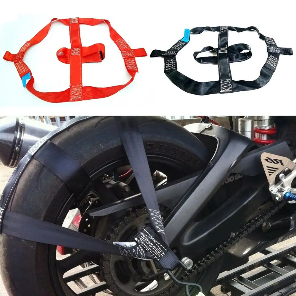 Motorcycle Electric Vehicle Binding Strap Fastening Tire Bundle Rear Wheel Strap Motorcycle Tire Foldable For Easy Storage