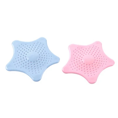 blue and pink 2 шт. раковиной фильтр ловушка для волос душа резиновый сливное отверстие для ванны крышка улавливатель волос дропшиппинг - Цвет: blue and pink
