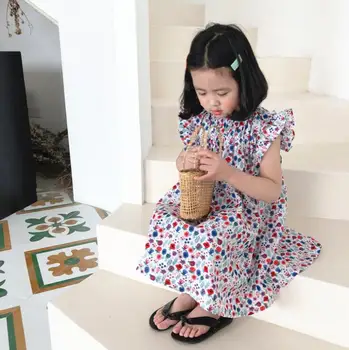 

2020 Japan Style Girls Printed Dress Fashion Cotton Girls Dresses 1-6t QA967