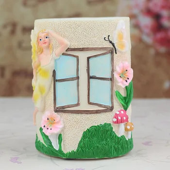 

Beautiful cute angel butterfly resin pen holder decoration makeup brush holder creative holiday gift