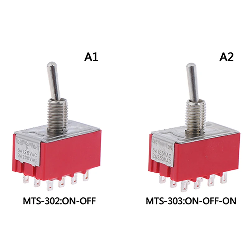 2 шт 9 контактов 3PDT ВКЛ./вкл. Выкл. На 2/3 позиции мини тумблеры МТС 302 303